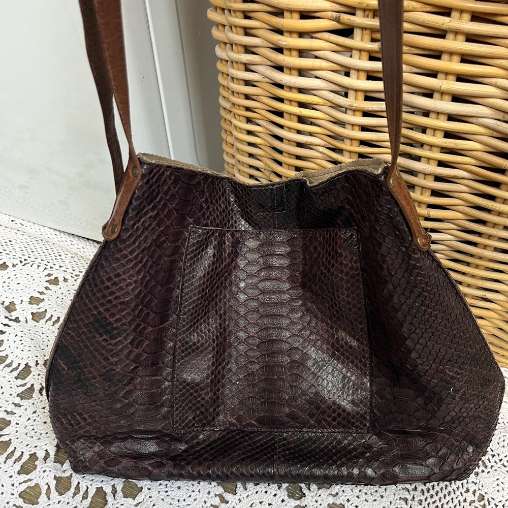 B.May Python Crossbody Messenger Bag